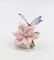 Ceramic Glittering Butterfly and Lily Flower in Bloom Figurine, Home Décor, Gift for Her, Gift for Mom, Nature Lover Décor, Cottagecore